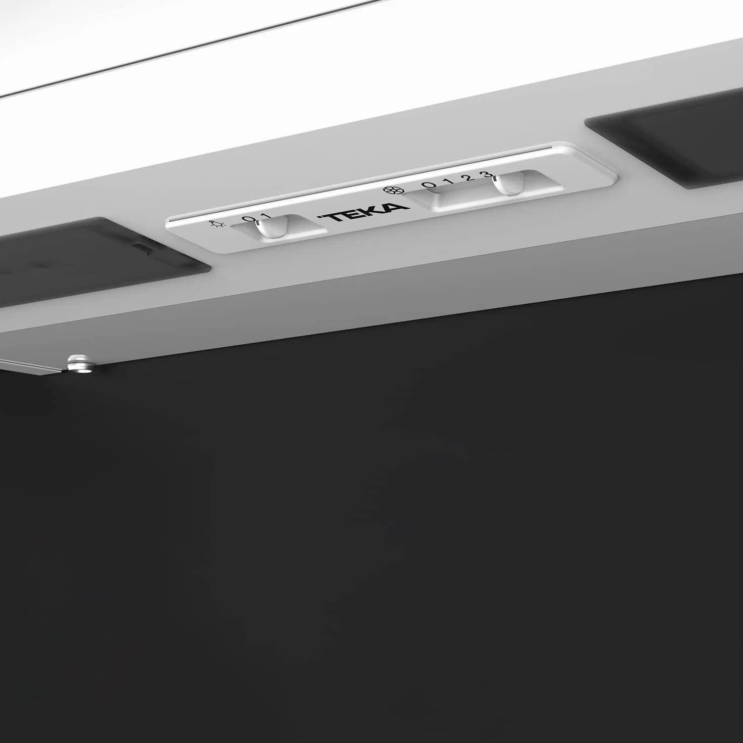TEKA Campana Extractora Integrada 60 cm, 1 Motor, 3 Velocidades, 284 m3/h, 2 Lámparas LED, Mandos Mecánicos Deslizantes, NR1 63020 SOS