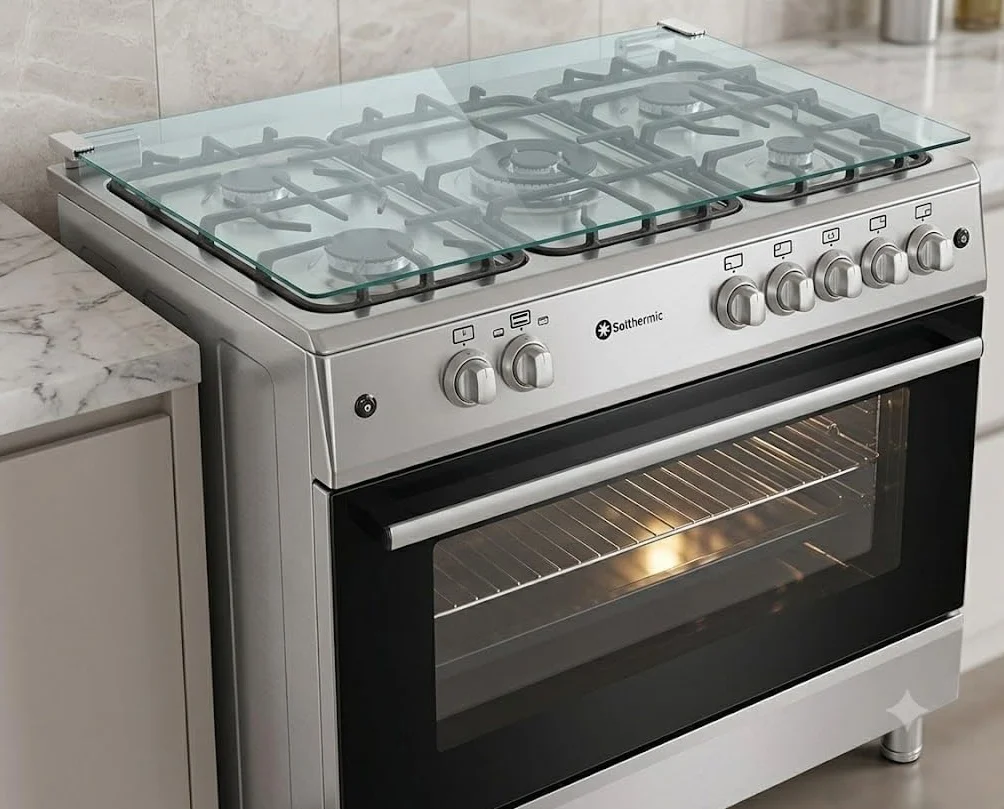 PACK 90 CM COCINA A GAS PANORAMICA SOLTHERMIC Y CAMPANA EXTRACTORA / 3 VELOCIDADES / 650 M/H CAPACIDAD DE EXTRACCIÓN/SILENCIOSO