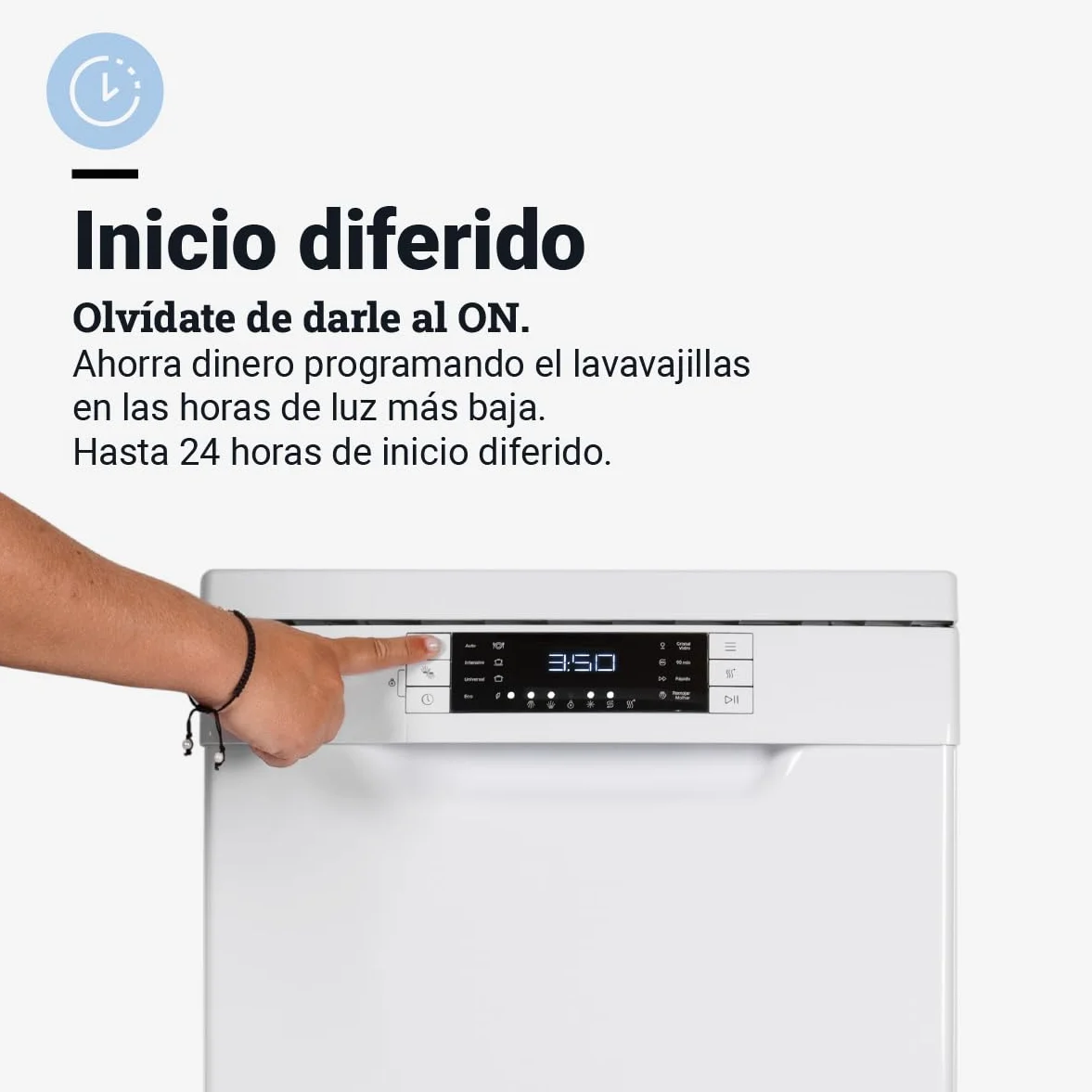 UNIVERSALBLUE Lavavajillas Blanco Digital 45 cm | Lavaplatos Programable Libre Instalación con 8 Programas | Máquina de Lavado con Inicio Diferido | Silencioso | ENVIO + SUBIDA A PLANTA GRATIS