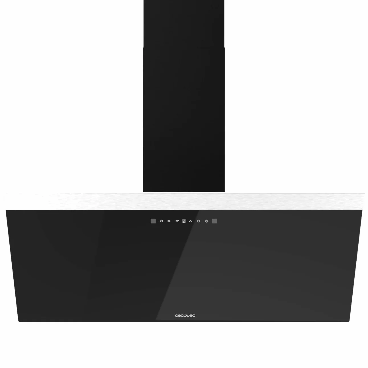 Cecotec Campana Extractora Decorativa 90cm Bolero Flux DT 906500 Glass Black 165W 650m3/h Control Táctil Booster