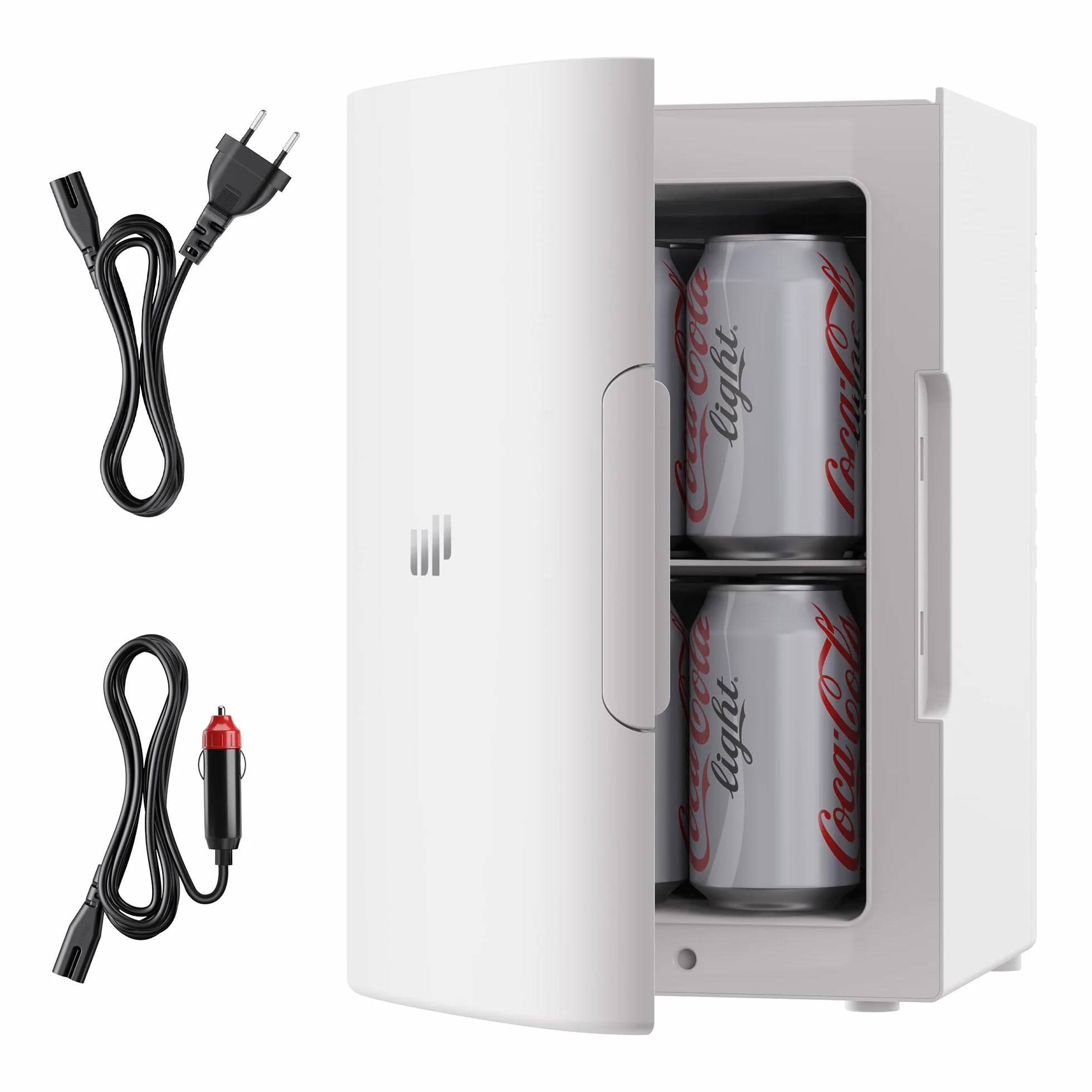 Upstreman Mini Nevera 6 litros, 12V 220V Fridge Portatil para Habitacion Oficina Coche Caravanas Camping, Función Enfriamiento y Calentamiento, para Skincare Red Bull Cosmeticos Coca Cola, TR6