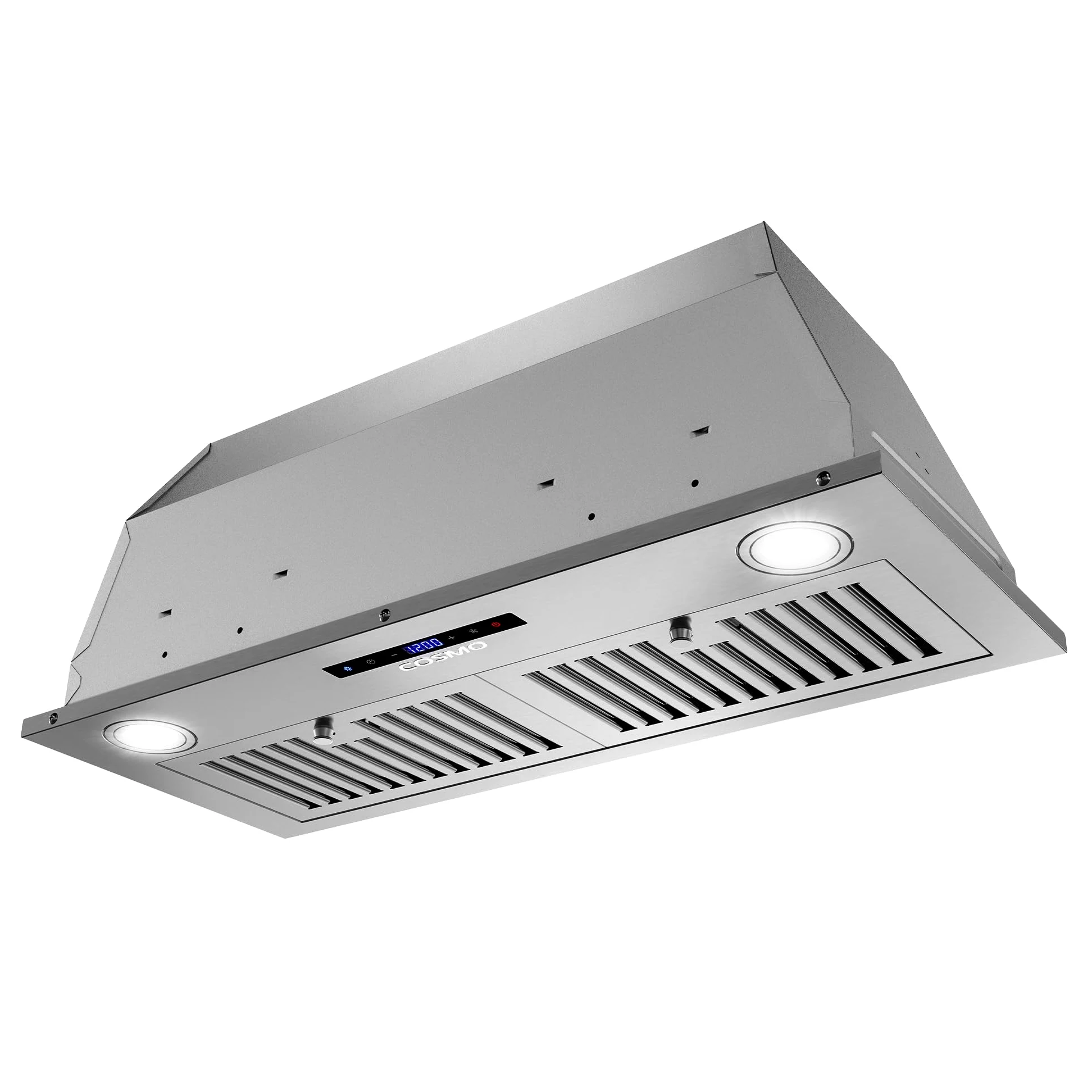COSMO COS-30IRHS - Campana extractora Lumin Collection 380 CFM con conductos, controles táctiles, luces LED, acero inoxidable
