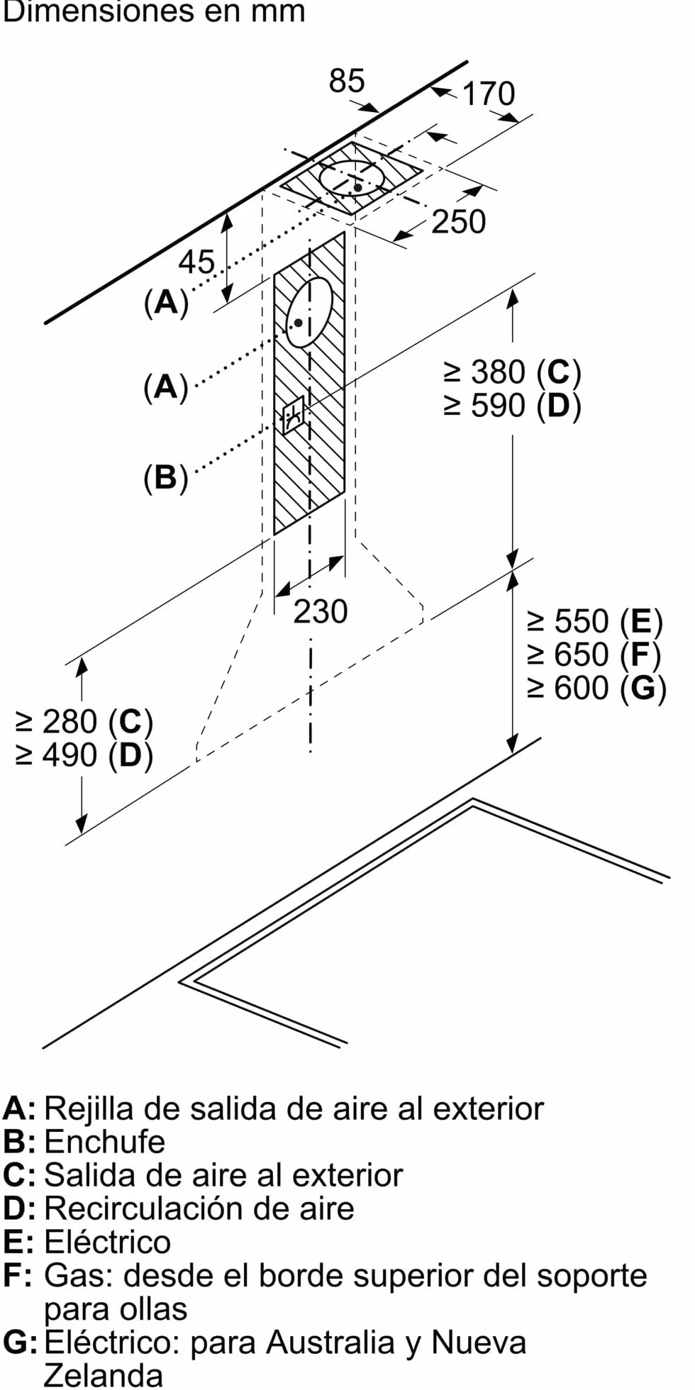 Balay - Campana Exrtactora Decorativa de Pared Piramidal, 90 cm de ancho, 3 potencias de extracción, Instalación en Salida de Humos o Recirculación, Acero Inoxidable, 3BC696MX