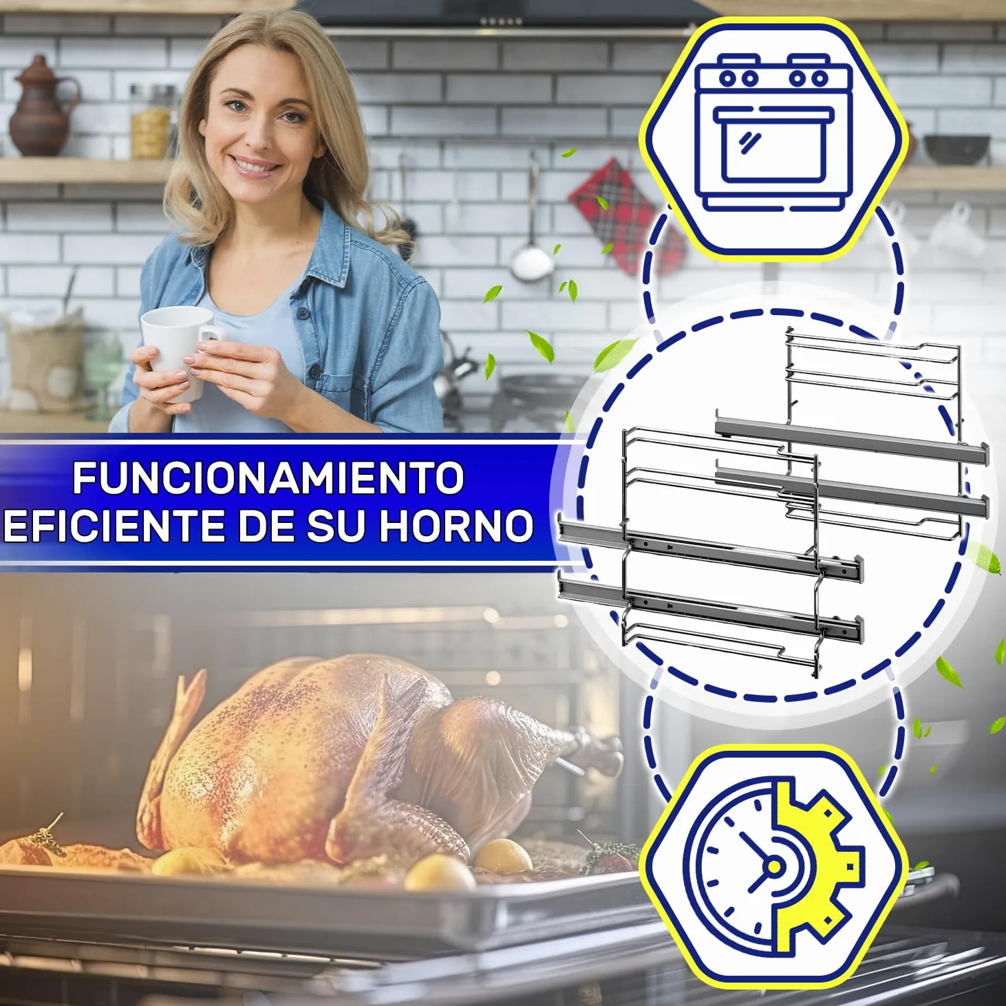 2x Rieles Telescópicos Horno 2 Niveaux HZ538200 para Bosch para Siemens | 17001568 CZ11TE25X0 para Constructa JZ11TE25X0 para Junker - Garantía de 10 Años - MONTERAL
