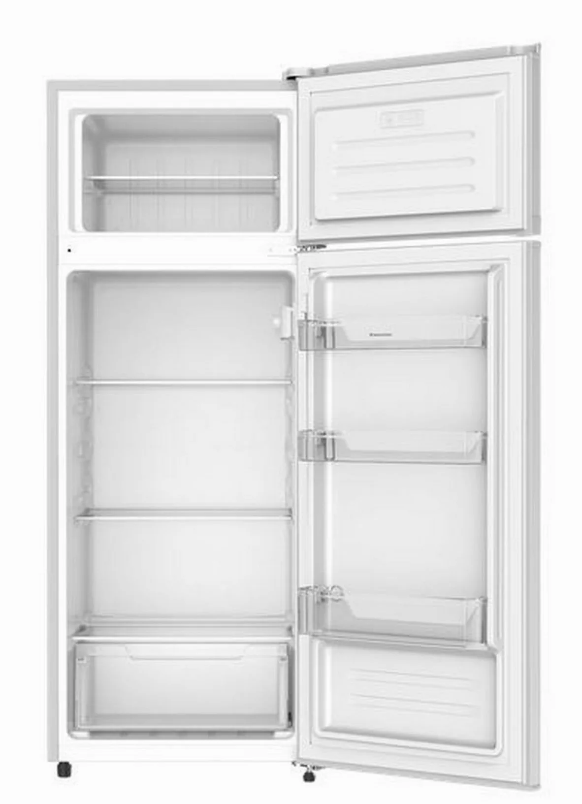 MILECTRIC Frigorifico Dos Puertas RFD-216D14BEA, 143 cm, 204 Litros, E, Ciclico, Puerta Reversible, Blanco