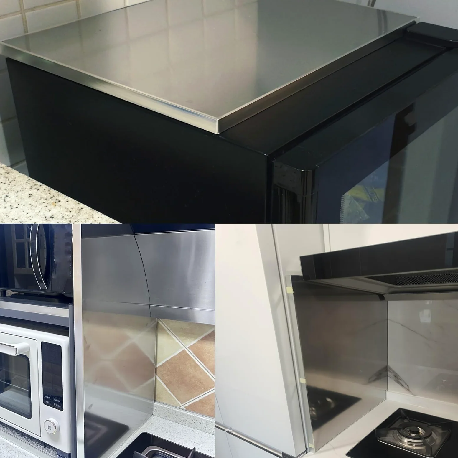Genérico Panel Lateral magnético para refrigerador, Escudo térmico para Pared detrás de Estufa de leña para áreas de Cocina/tubería de Gas, Protector contra Salpicaduras para refrigerador s