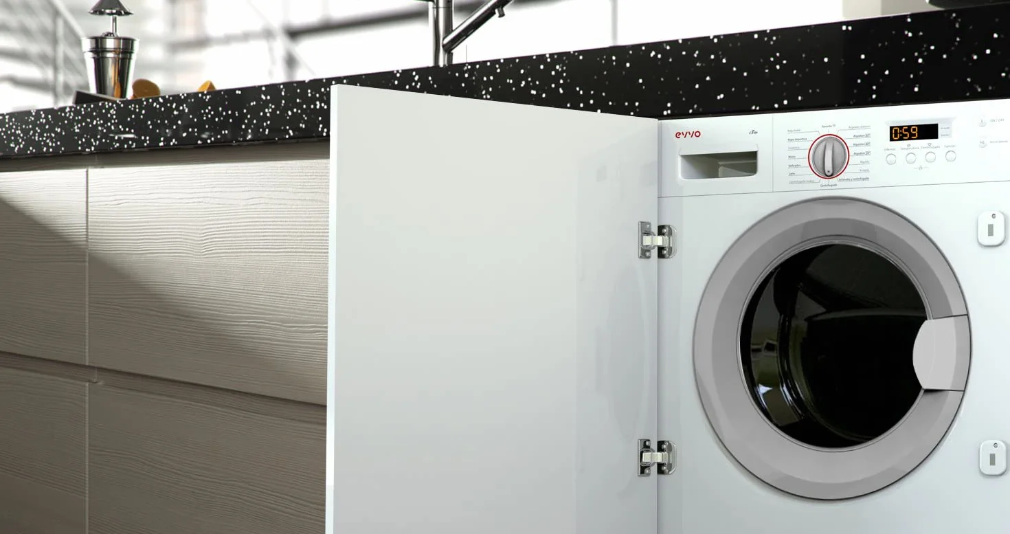 EVVO Lavadora-secadora integrable i8w6se - 8 Kg lavado/ 6 Kg secado,1400RPM