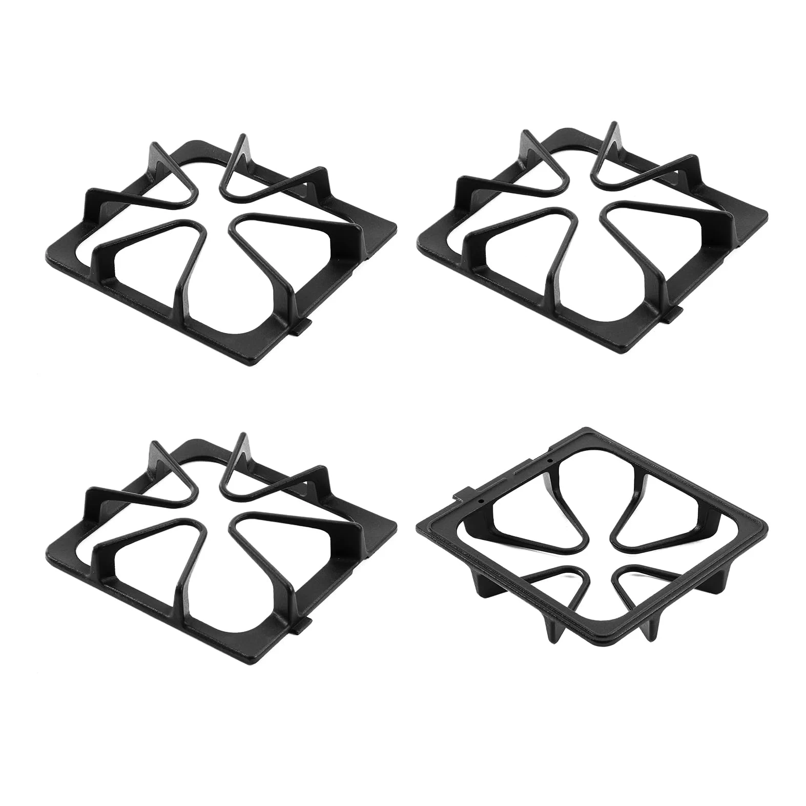 W10447925 - Rejillas de quemador de repuesto para estufas de gas Whirlpool Kenmore Maytag Amana Inglis Kirkland 8.3 x 8.8 pulgadas, rejillas superiores de horno de hierro fundido mate, 4