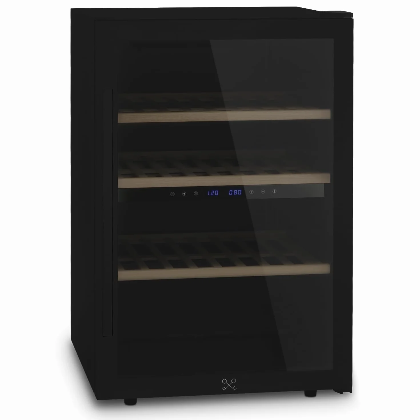 LES PETITS CHAMPS CAVCDB62 vinoteca dual zone Black Edition, Capacidad 138L, 2 Zonas de Temperatura de 5°C a 18°C, Anti-UV, LED