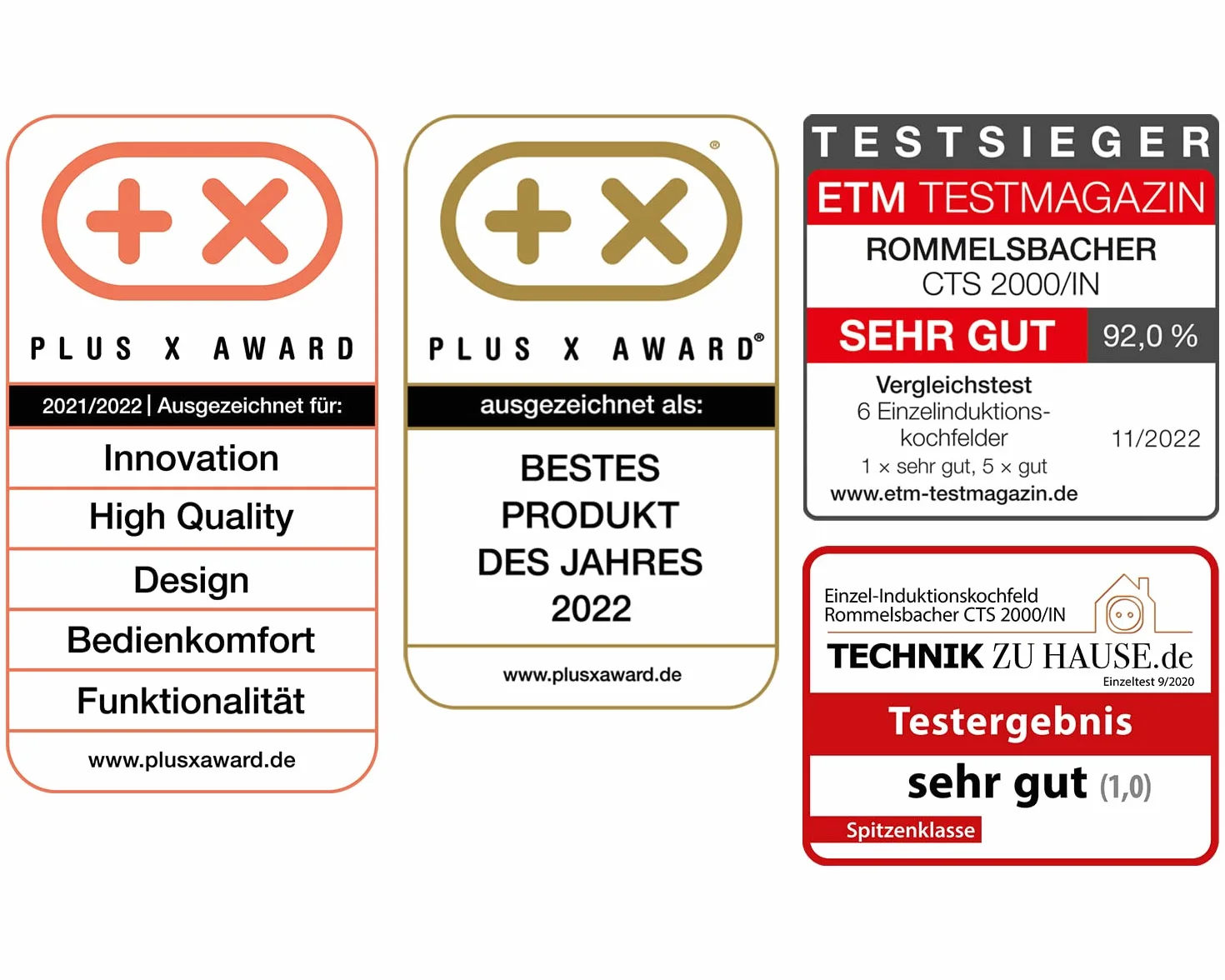 ROMMELSBACHER Placa de cocción individual CTS 2000/IN – Inducción, innovador sensor de temperatura, sustituye a muchos utensilios de cocina: 6 programas (por ejemplo, yogur, sous vide, freír),