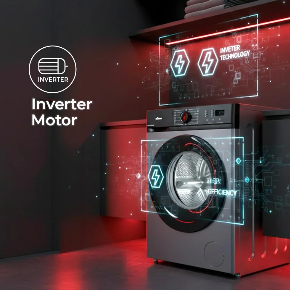 Nilson Lavadora 8Kg Carga Frontal Inox NL8200AIDVBX. 1200 rpm, Motor Inverter, 15 Programas, Eco-logic System, Tambor Acero Inoxidable, Clase de Eficiencia Energética A