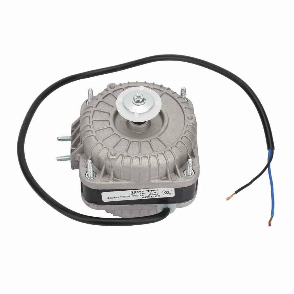 Motor de Ventilador de Condensador YZF10-20, 33W, 220V, 0.22A, 1300 RPM, 200mm, para Refrigeradores y Congeladores