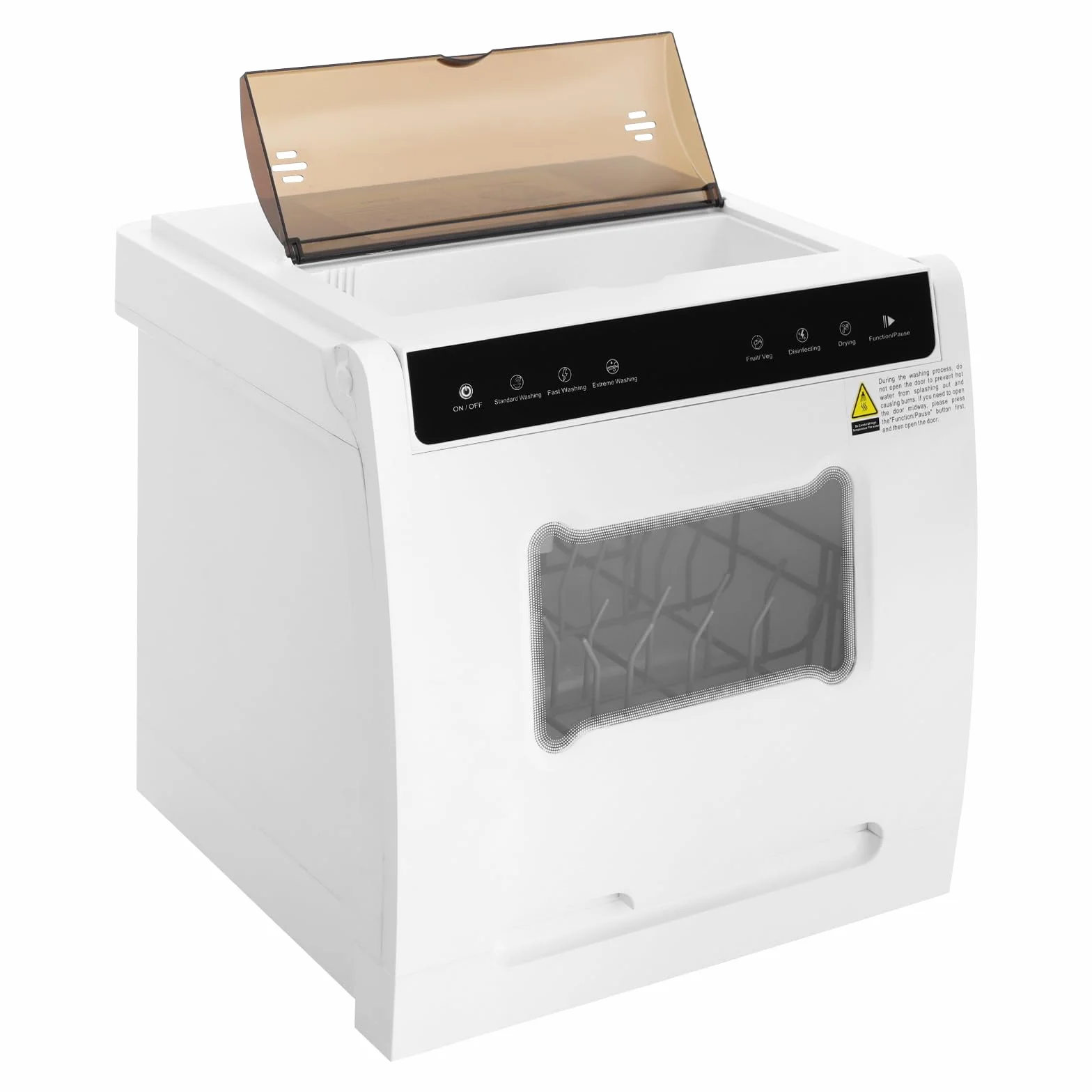Mesa compacta para lavavajillas, eficiente energéticamente y silenciosa, 52 dB, 6 programas, incluye desinfección y secado, para cocina, autocaravana, apartamento, 46 cm, color blanco