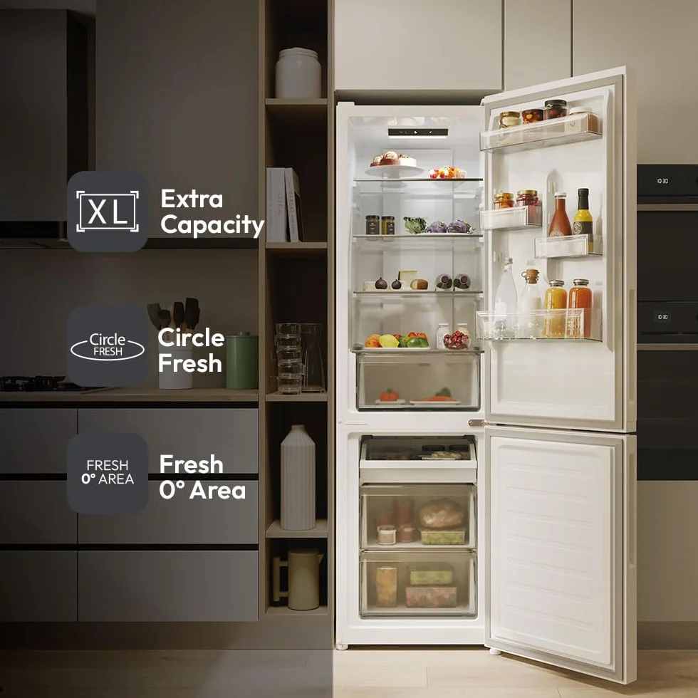Candy Fresco 300 CNCQ2T618EW Frigorífico Combi 355L Total No Frost Circle+ 60x185cm Blanco