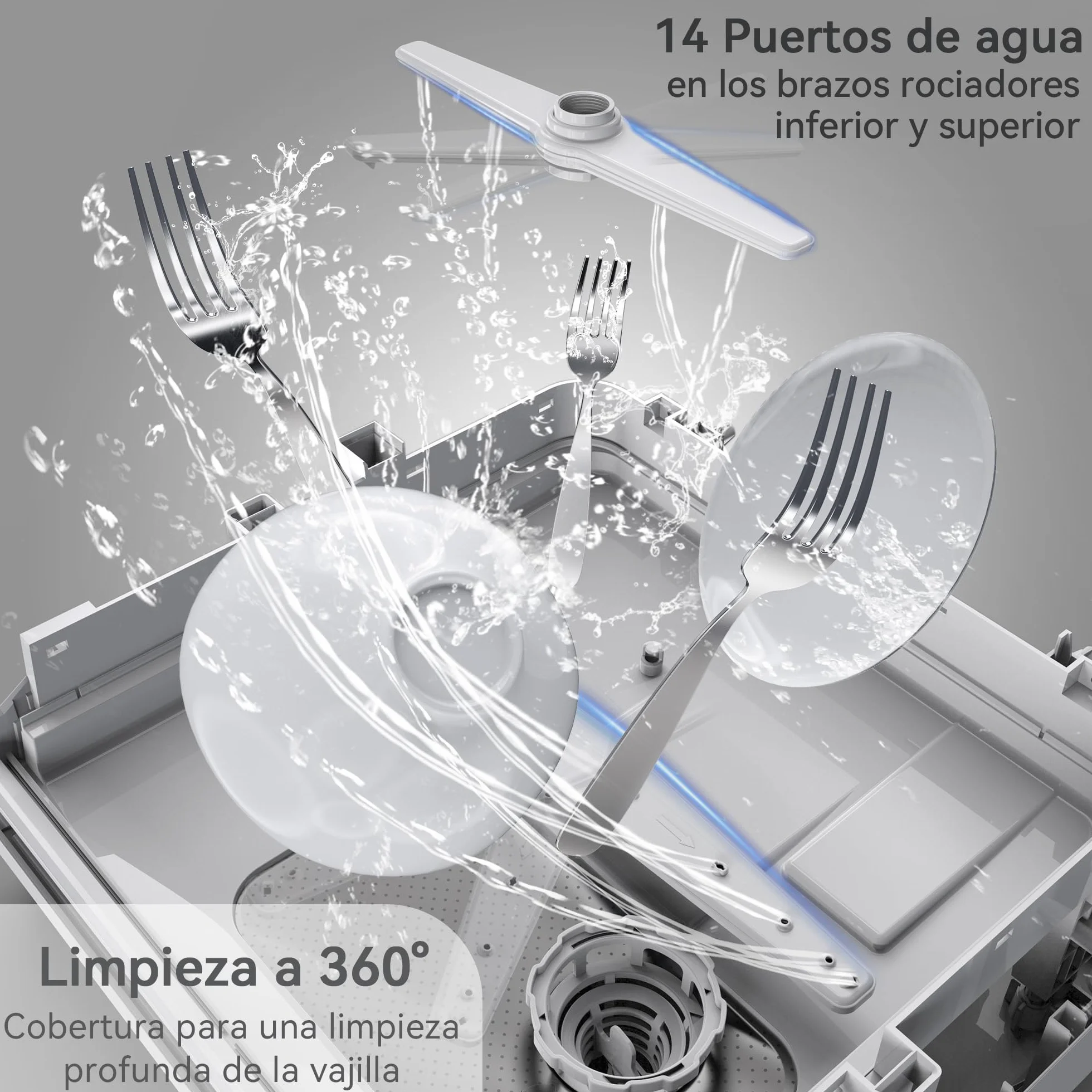 Hermitlux Lavavajillas Compacto 43 cm 4 Juegos 175 kWh/año Blanco
