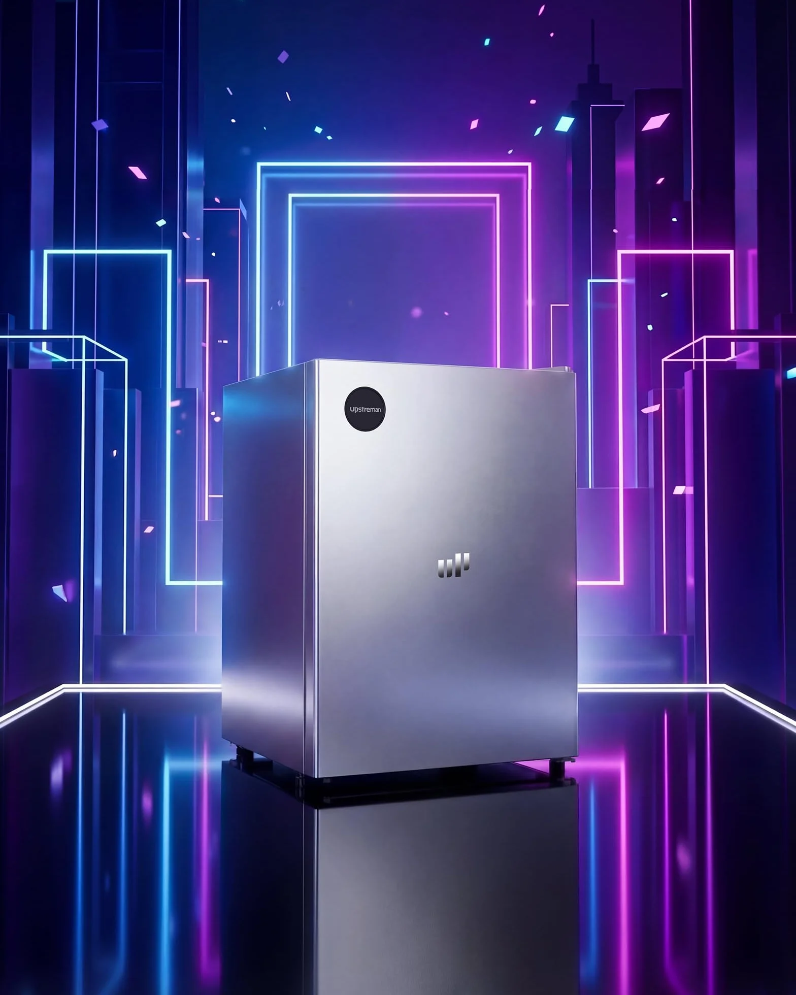 Upstreman 71L Frigorífico Sin Congelador, 1-10°C 7-niveles Regulación de Temperatura, LED-Beleuchtung, 40 dB Silencioso, Energéticamente Eficiente para Dormitorio, Oficina, Cocina, CR71- -Plata
