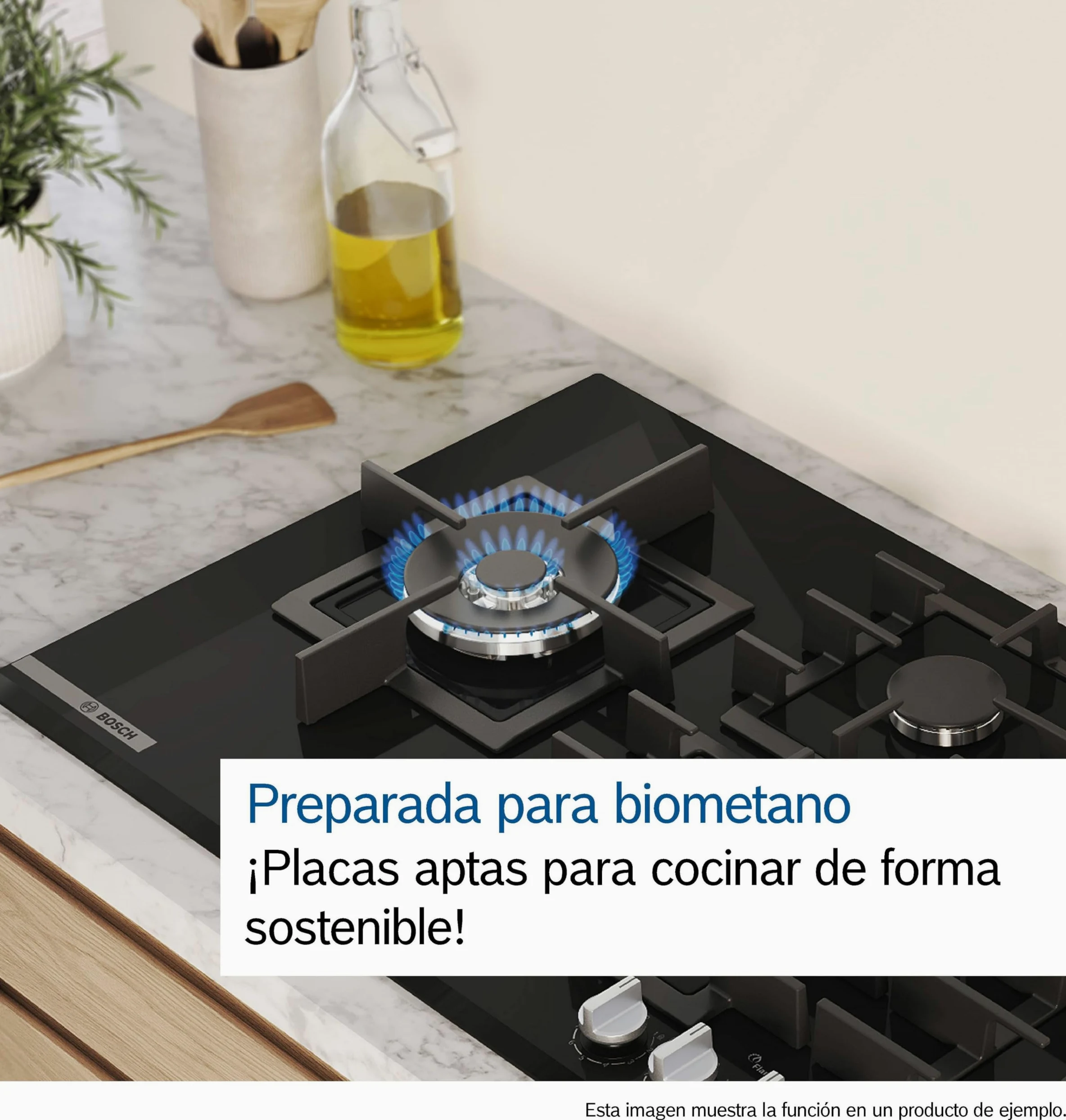 Bosch, Placa de Gas, Serie 4, 4 Zonas, Seguridad GasStop, blanco, PGH6B5K90 | Cocina tradicional con la tranquilidad del sistema GasStop que corta el gas si no hay llama.