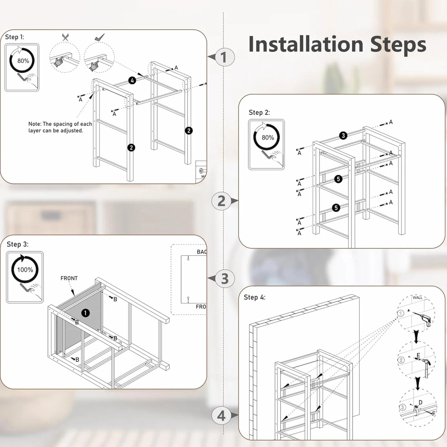 Estantería para lavadora y secadora, armario para lavadora, estante para lavadora, estantería para lavadora con 3 alturas ajustables para baño o balcón, capacidad de carga 350 kg, 75x67x105
