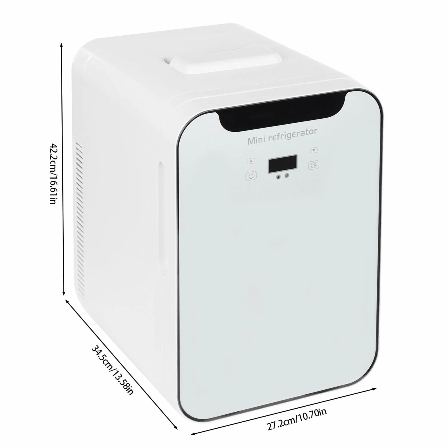 Mininevera multifunción de 20 litros con control de temperatura y pantalla LED digital, minibar, enfriamiento rápido en el enfriador, nevera pequeña, nevera para habitación, coche y oficina