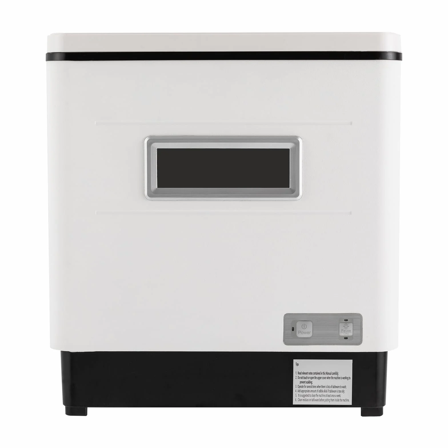 Fregadero de mesa, mini lavavajillas de mesa independiente, pulverización giratoria de agua a 360°, 70 ℃ alta temperatura, depósito de agua de 12 litros, para 6 cubiertos