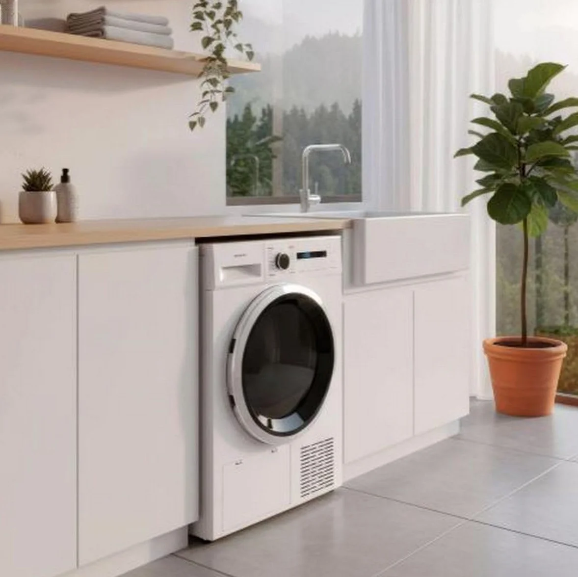 Secadora Bomba de Calor Infiniton SD-A85BB, 8 kg, 85 cm de Altura, 14 Programas, Función Antiarrugas, E, Cesto interior de acero galvanizado, Pórtico extra grande con 375mm (SD-A85BB || Blanco)