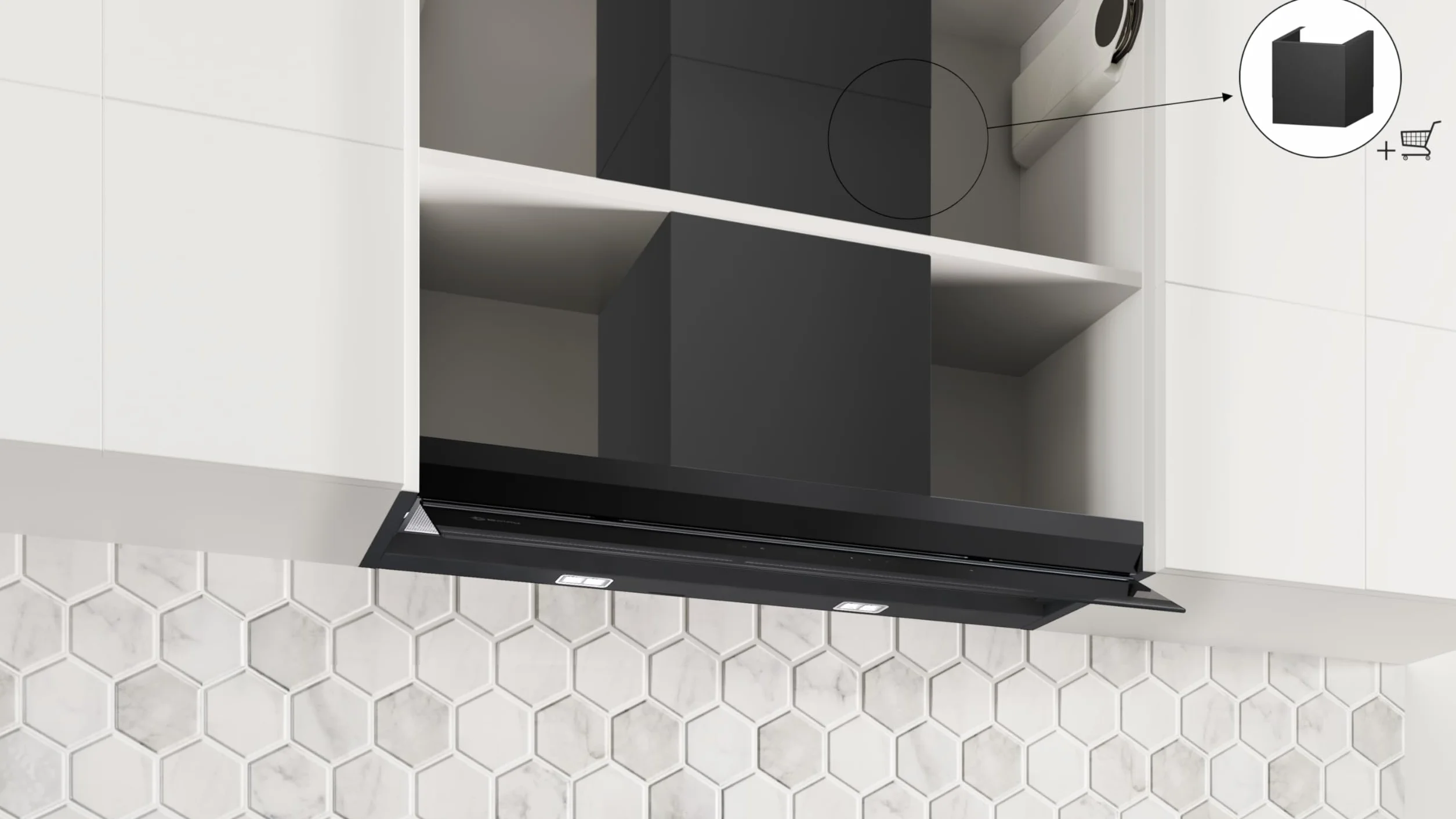 Balay - Campana decorativa integrable, 90 cm de ancho, Extra Silencio, Negro mate, 3BD897GM