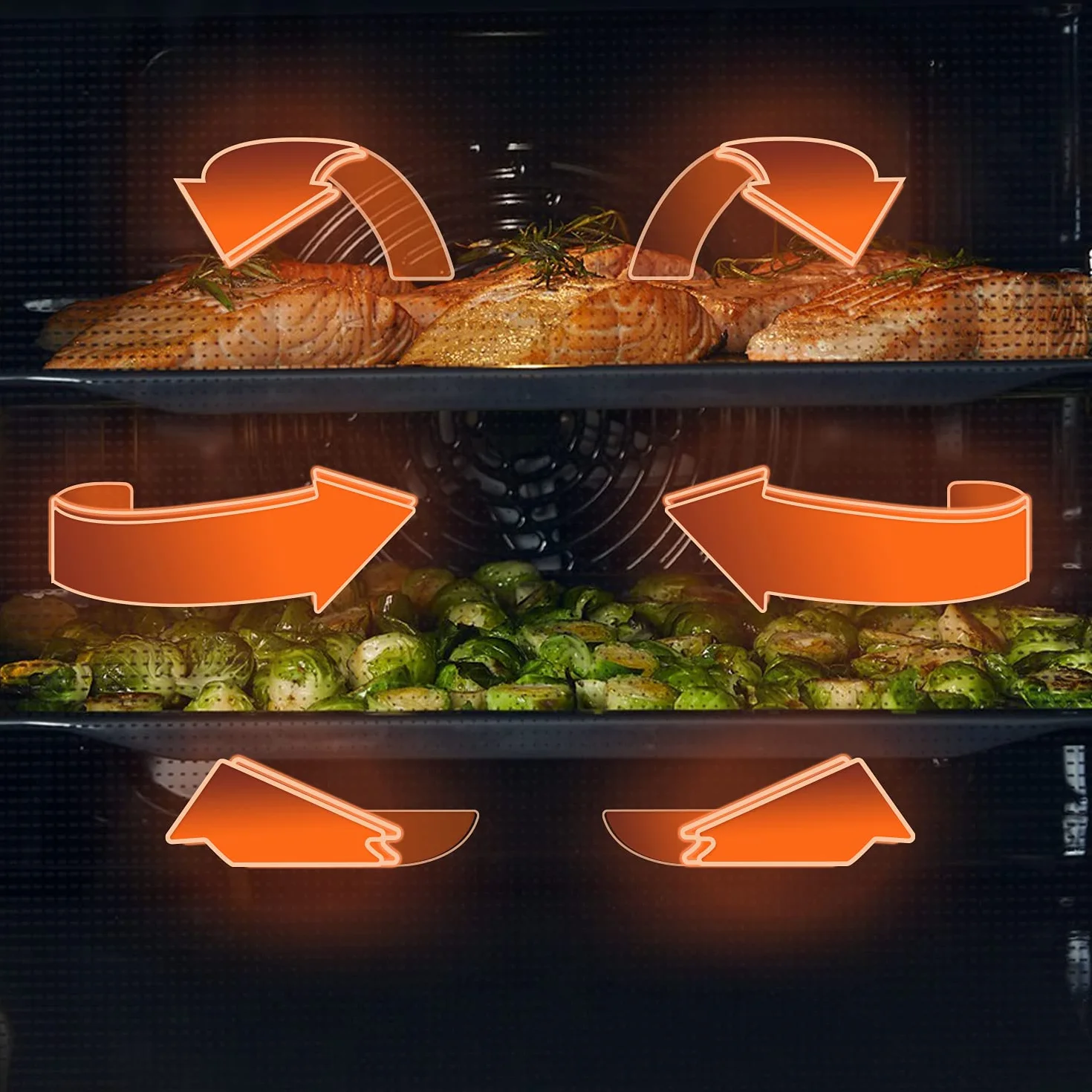 Hisense BI64211PX Horno Multifunción Pirolítico + Función Freidora de Aire sin Aceite, Gran Capacidad 77L,Cocción Simultanea 5 Niveles, ventilador XXL, Pizza mode 300º, Puertas removibles Inox