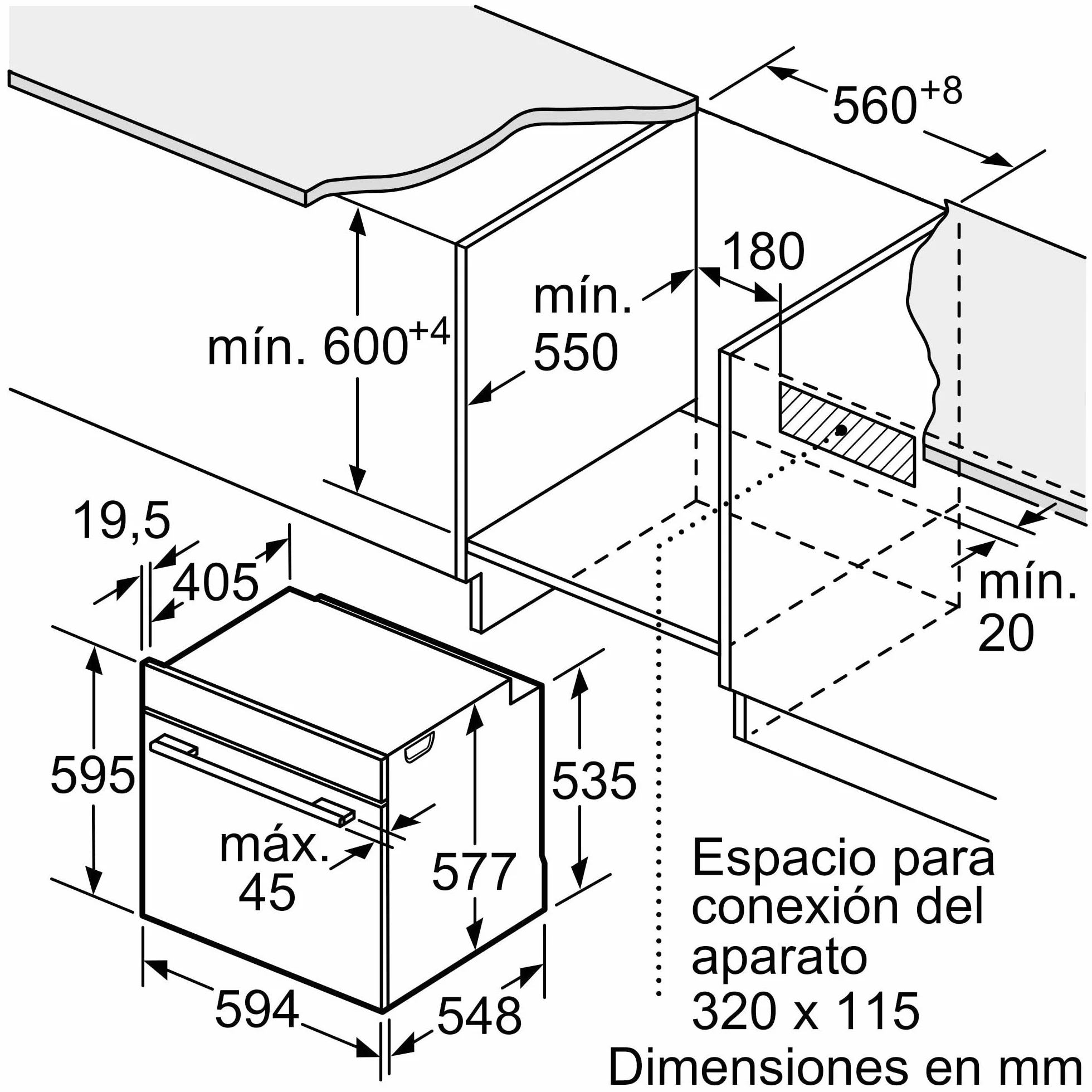 Bosch - Horno Multifunción, 60 cm, Serie 8, Electrónica TFT TouchControl, AirFry, Función Assist, Home Connect, Pirólisis, Blanco, HBG7741W1