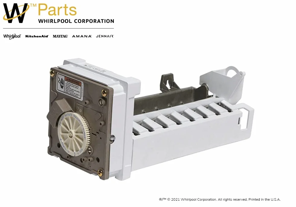 Whirlpool Repuesto de máquina de hielo para refrigerador Amana (se adapta a la mayoría de refrigeradores Amana de último modelo. Solo máquina de hielo, arnés o accesorios no incluidos)