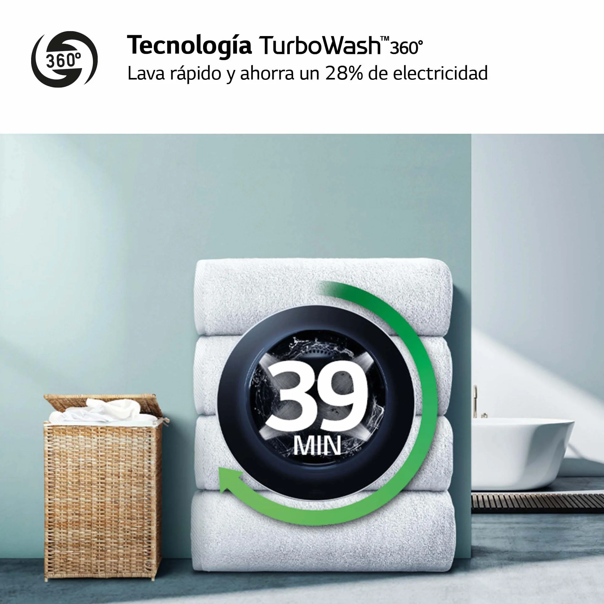 LG Lavadora Secadora Inteligente Direct Drive 9/5kg 1400 rpm Autodosificación Vapor Steam Wi-Fi ThinQ Serie 550 Blanco