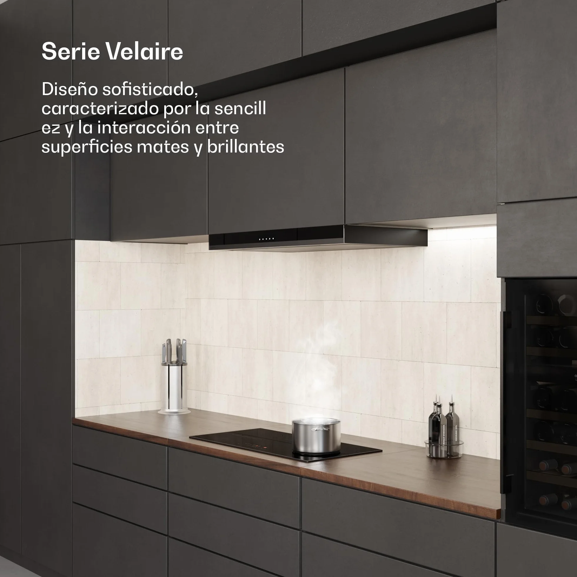 Klarstein Velaire Placa Inducción 80cm - 3 Zonas, 5500W Boost, Control Táctil Deslizante, Temporizador, Bloqueo Infantil, Indicador Calor Residual, Cocina Inducción