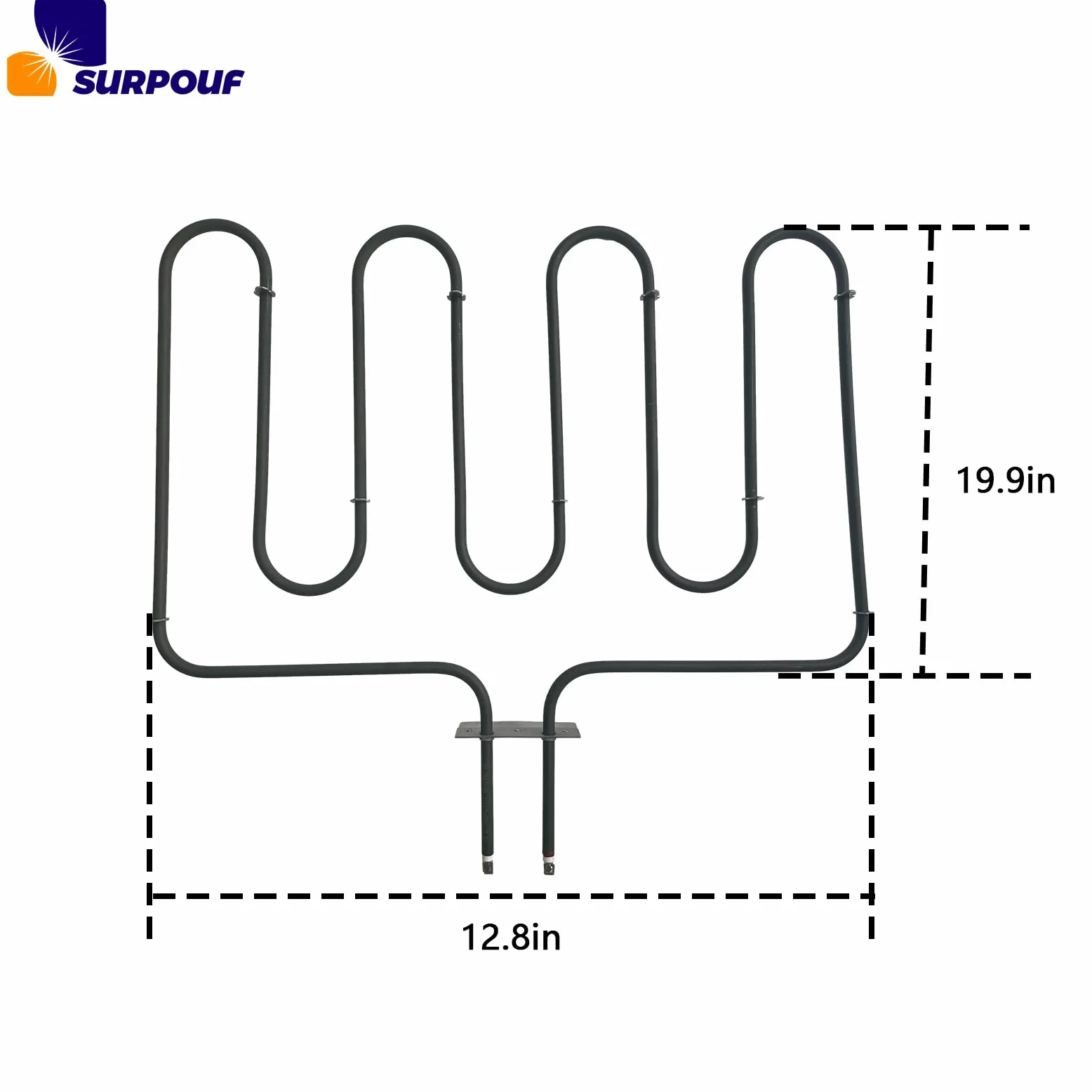 318254906 - Elemento calefactor de horno eléctrico de gas de 3400 W (2 piezas) apto para electrolux Kenmore Frigidaire Ranges eléctricas reemplaza 1259831 318254901 AP4298966 PS1992188