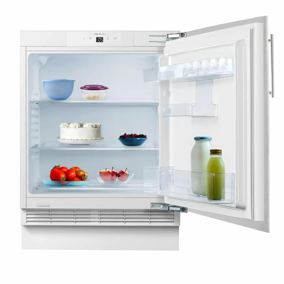 Cecotec Mini Nevera Integrable de 138 L Bolero CoolMarket TT BI 138 White E. Altura 81,8 cm y 59,5 cm de Ancho, Display Touch, Fast Cooling, Puerta Reversible, Temperatura Regulable, Blanco