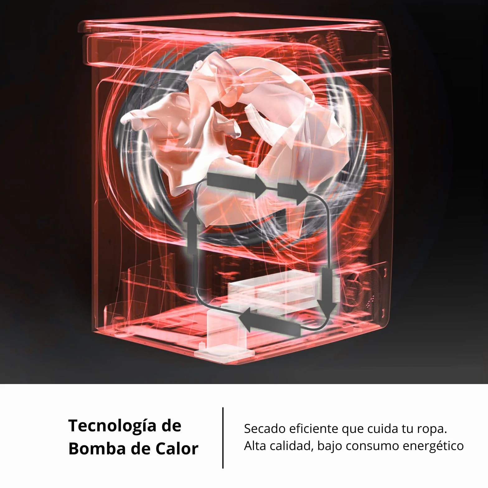 Corberó Secadora Bomba de Calor CSBCM820W 8 Kg 15 Programas Display LED Blanco
