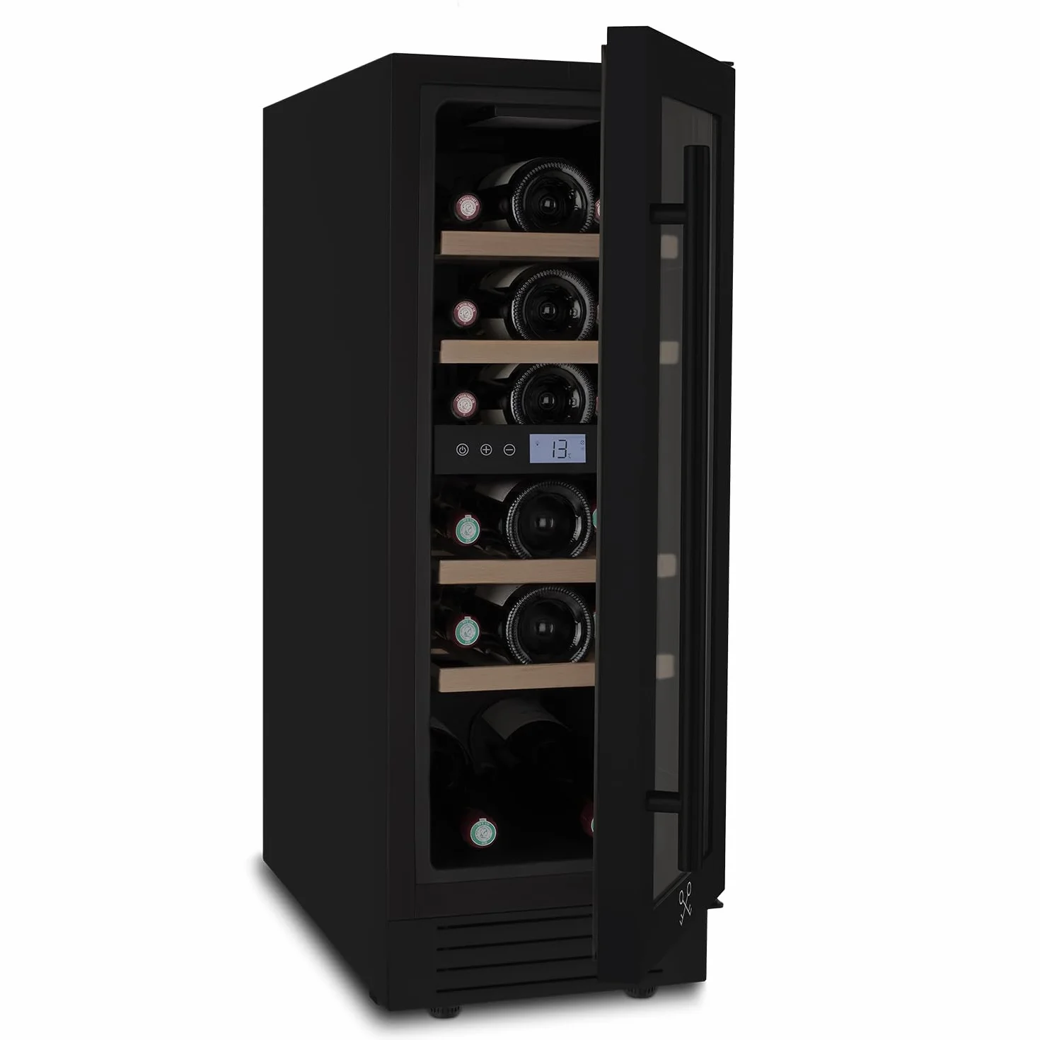 LES PETITS CHAMPS Vinoteca encastrable 17 botellas CAVCEDB17, 53L, Negro
