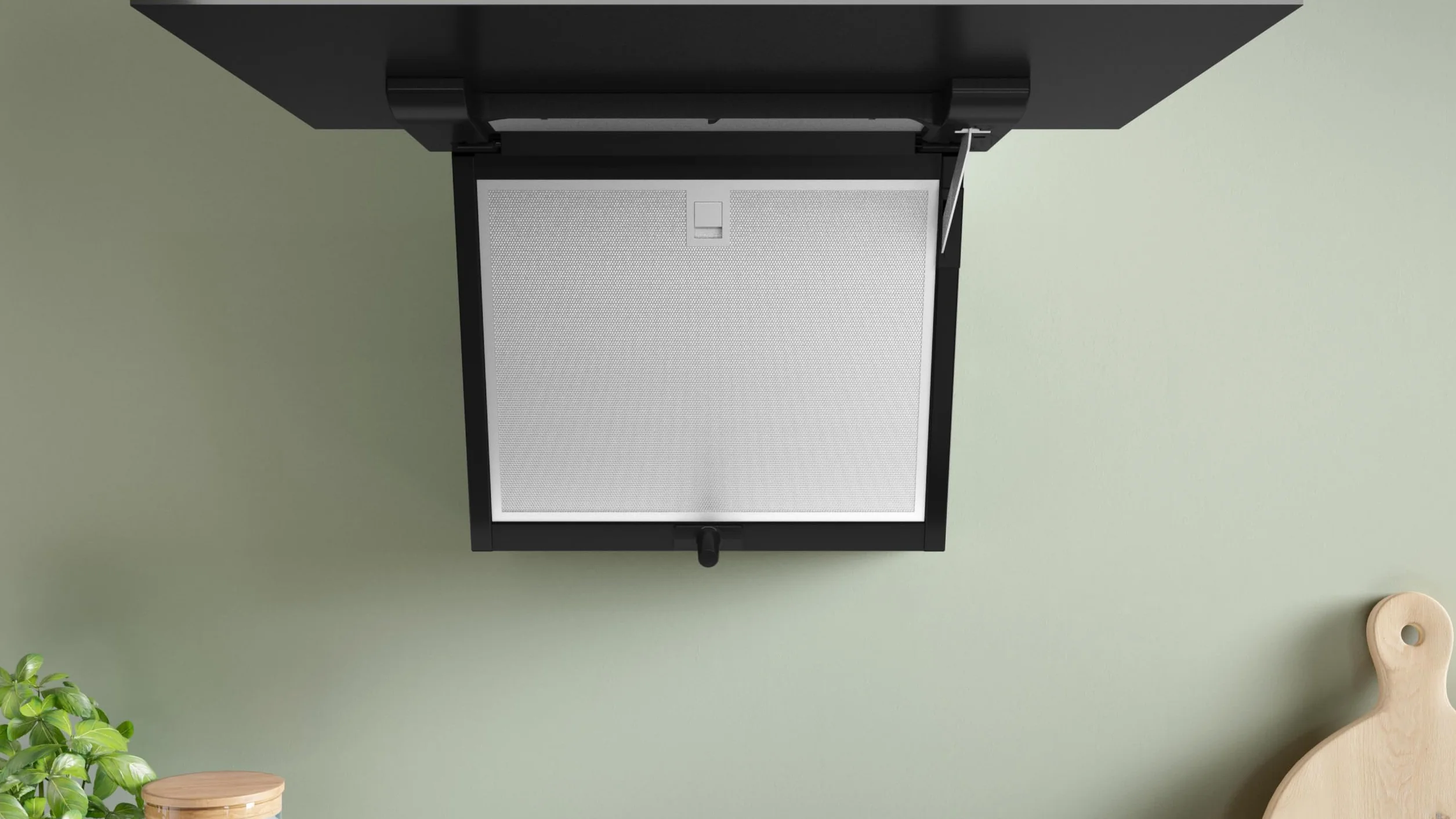 Bosch - Campana Extractora Decorativa de Pared, 60 cm, Serie 4, Electrónica TouchControl, Motor EcoSilence, Home Connect, Cristal Negro, DWK67FN60