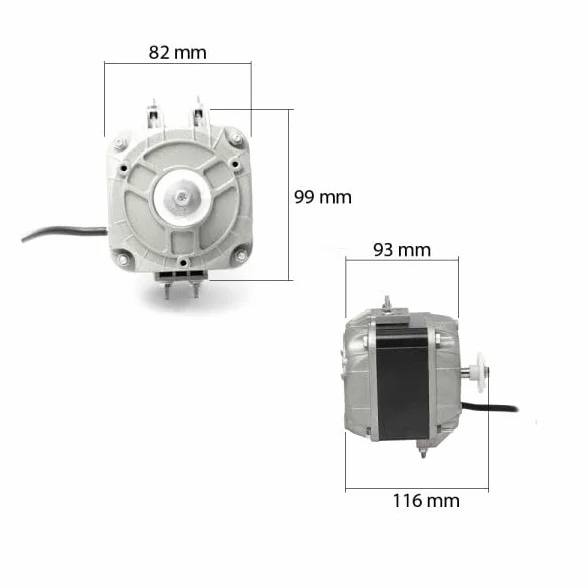Bilake Motor 25W monofásico 220-240V 1300rpm | Motor cámara frigorífica | Motor ventilador nevera | Motor ventilador congelador