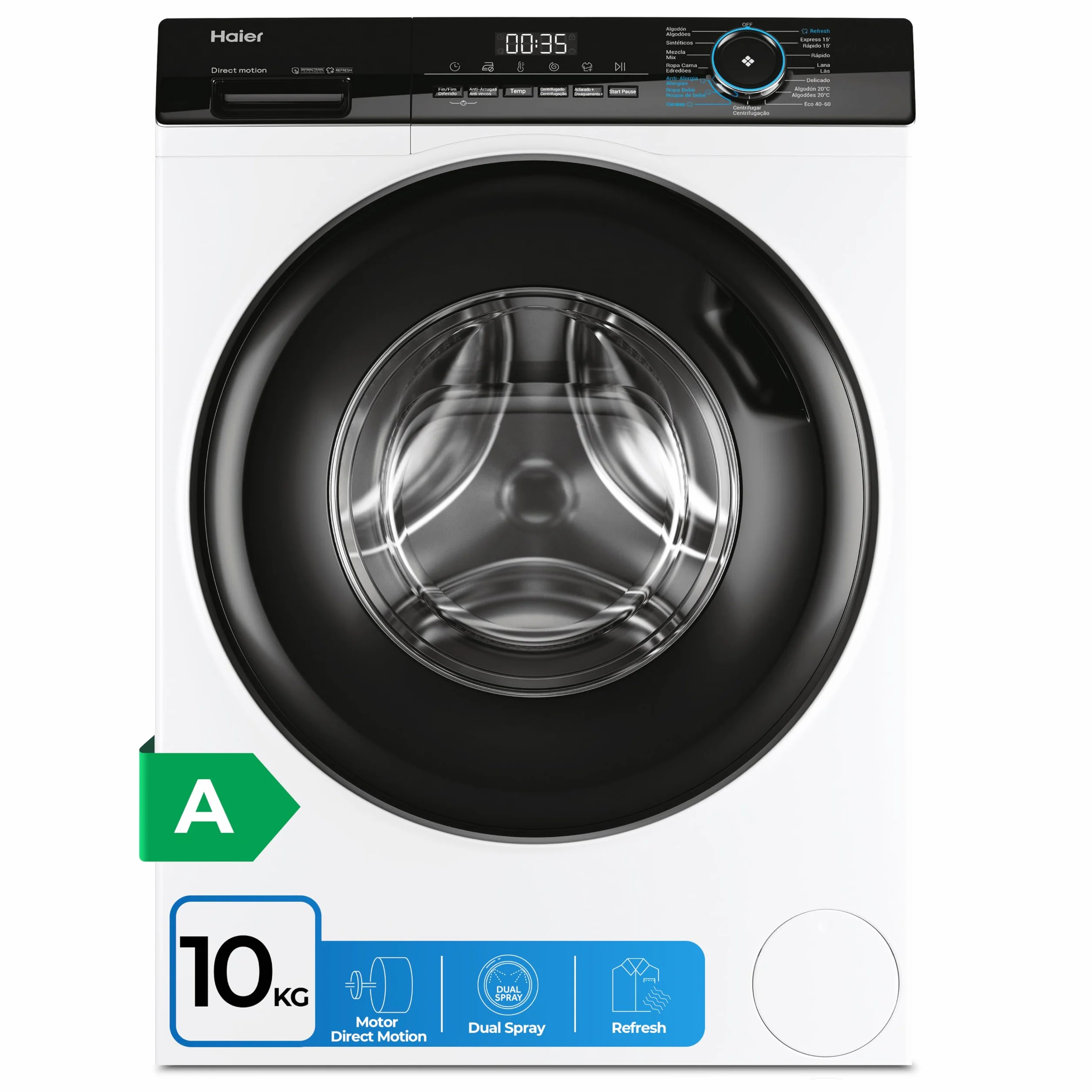 Haier I-Pro Series 3 HW100-B14939-IB Lavadora Carga Frontal 10KG 1400 RPM Motor Direct Motion