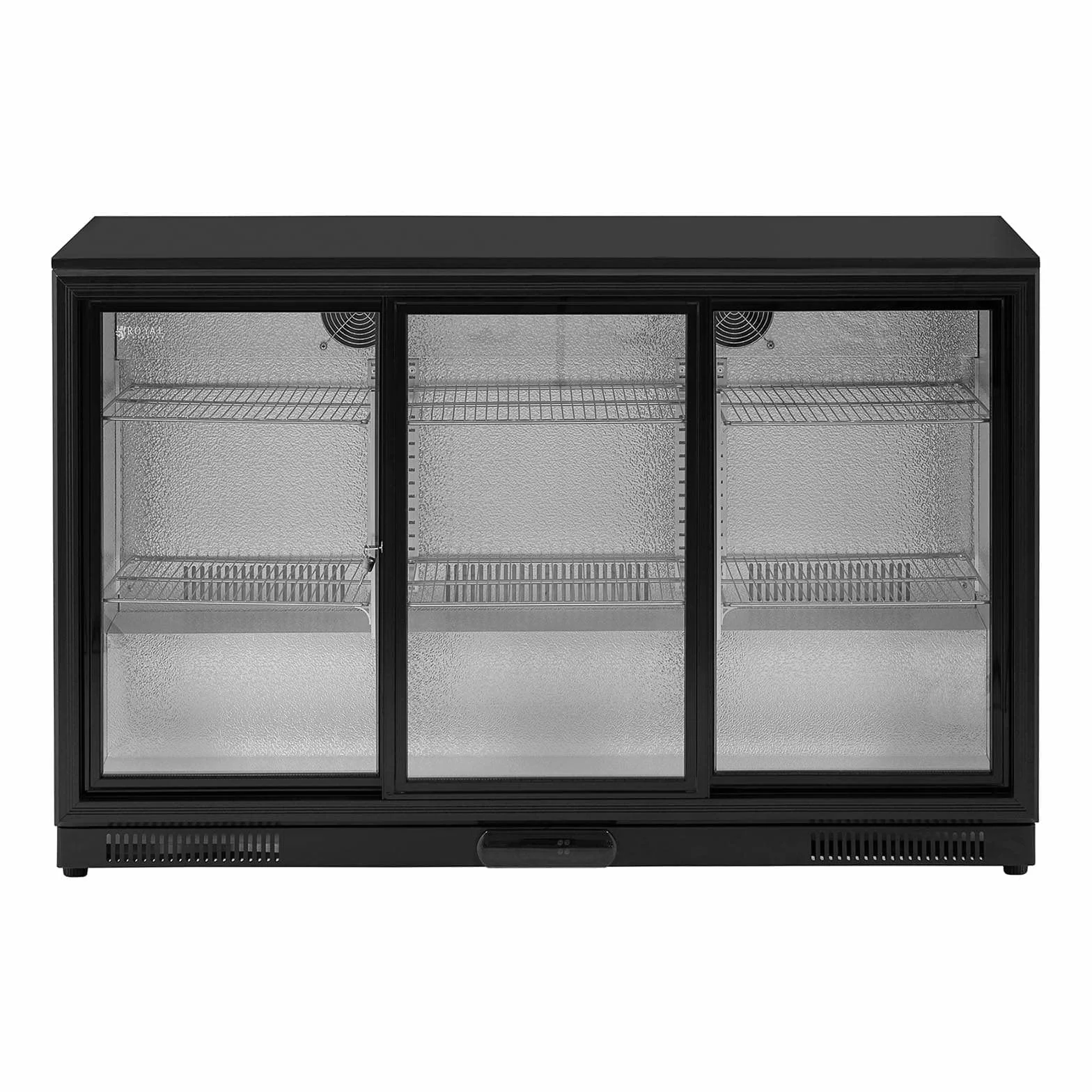 Royal Catering Nevera Expositora de Bebidas para Hostelería RC-BC009 (Volumen: 318 L, Puerta de vidrio templado de doble pared, 2 - 10 °C)