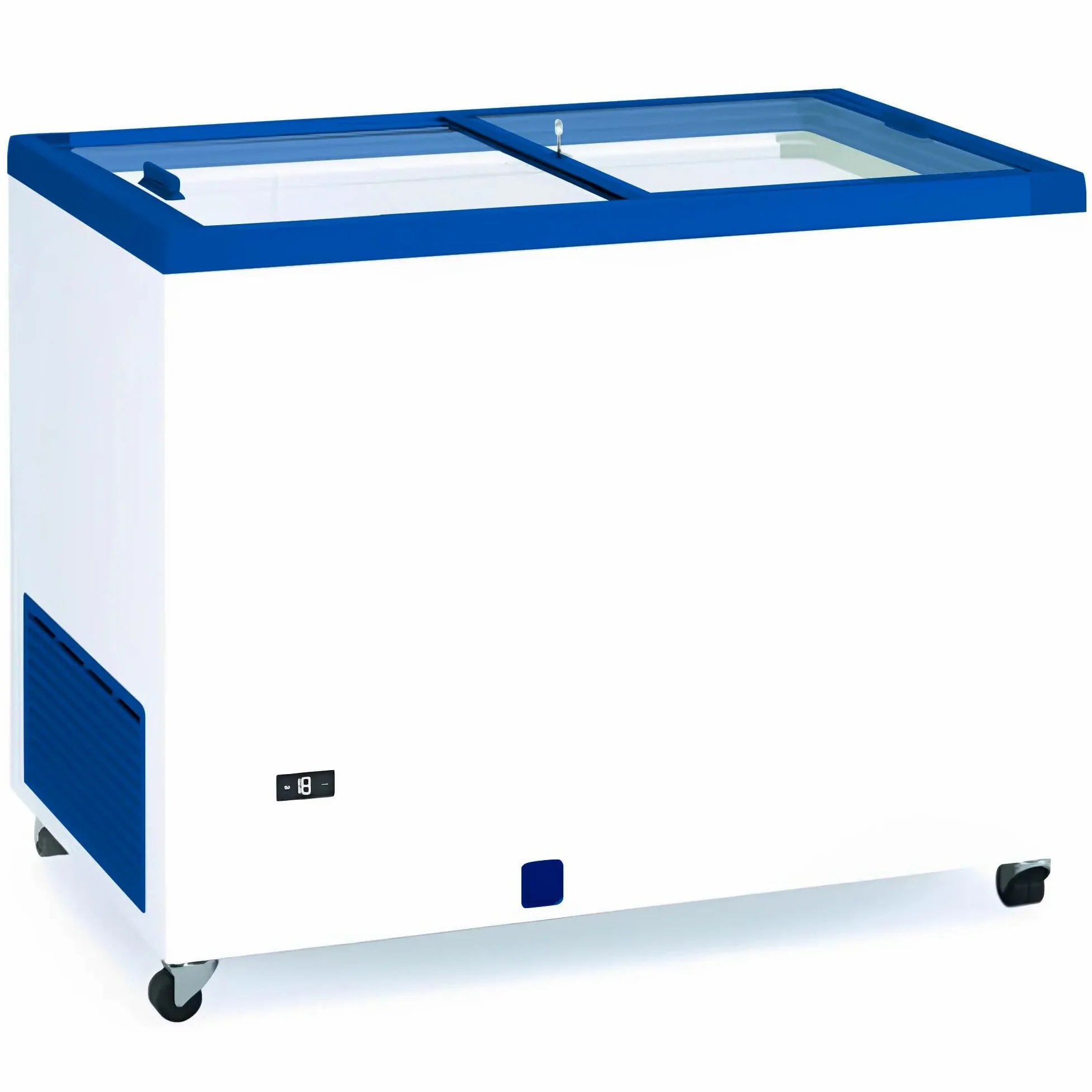 MBH - Arcón congelador profesional 100 cm y 300 litros con puertas correderas de cristal. Congelador horizontal industrial de bar, restaurante y hostelería.