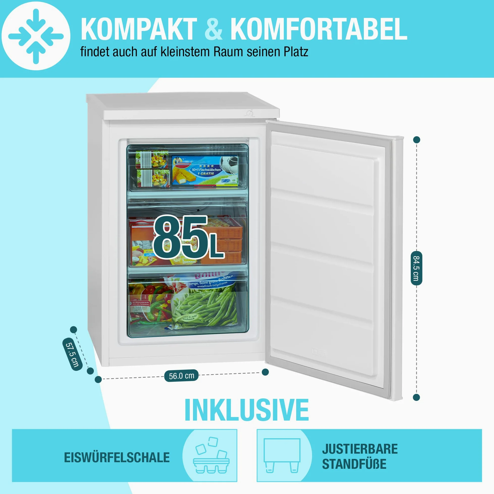 Freezer GS 2186 white marca Bomann