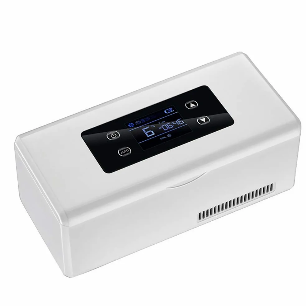 Caja Refrigerada con Enfriador De Insulina, 2-8 °c Refrigerador Médico Refrigerador De Medicamentos Caja De Almacenamiento De Medicamentos, Pantalla LED De Alta Definición