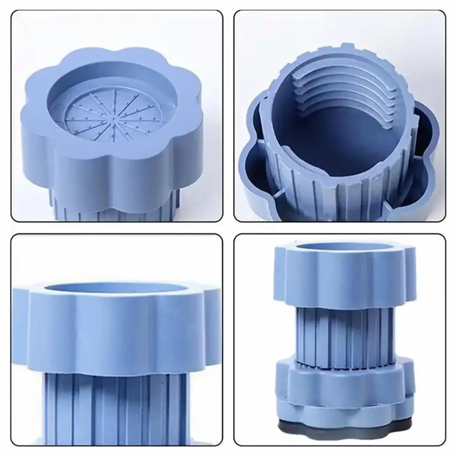 Almohadillas Universales For Los Pies De La Lavadora, Altura Ajustable, Base Antivibración For Refrigerador, Estabilizador De Pies Antideslizante Fijo, 4/8 Uds.(8 pcs)