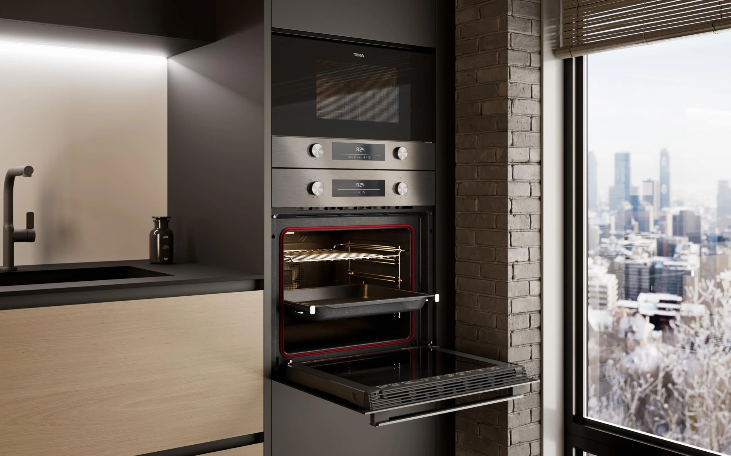 TEKA Horno Pirolítico Multifunción 60cm con AirFry, 9 Funciones, HydroClean, Modelo NEO HSB 6466 P