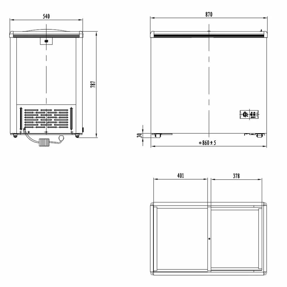 Aspes Congelador Horizontal Horeca Blanco ACHH1501DDCG. Capacidad 141 Litros, 1 Cesta, Bajo Nivel Sonoro, Eficiencia Energética Clase D