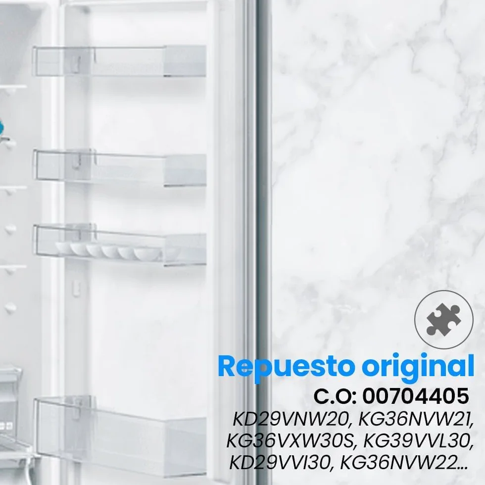Anakel Home Estante Botellero 00704405 Compatible con Frigoríficos Siemens, Bosch KG36VVW305 | Recambio Puerta Nevera | 44 x12,2 x10 cm | Fácil Instalación | Repuesto Original de Alta Calidad