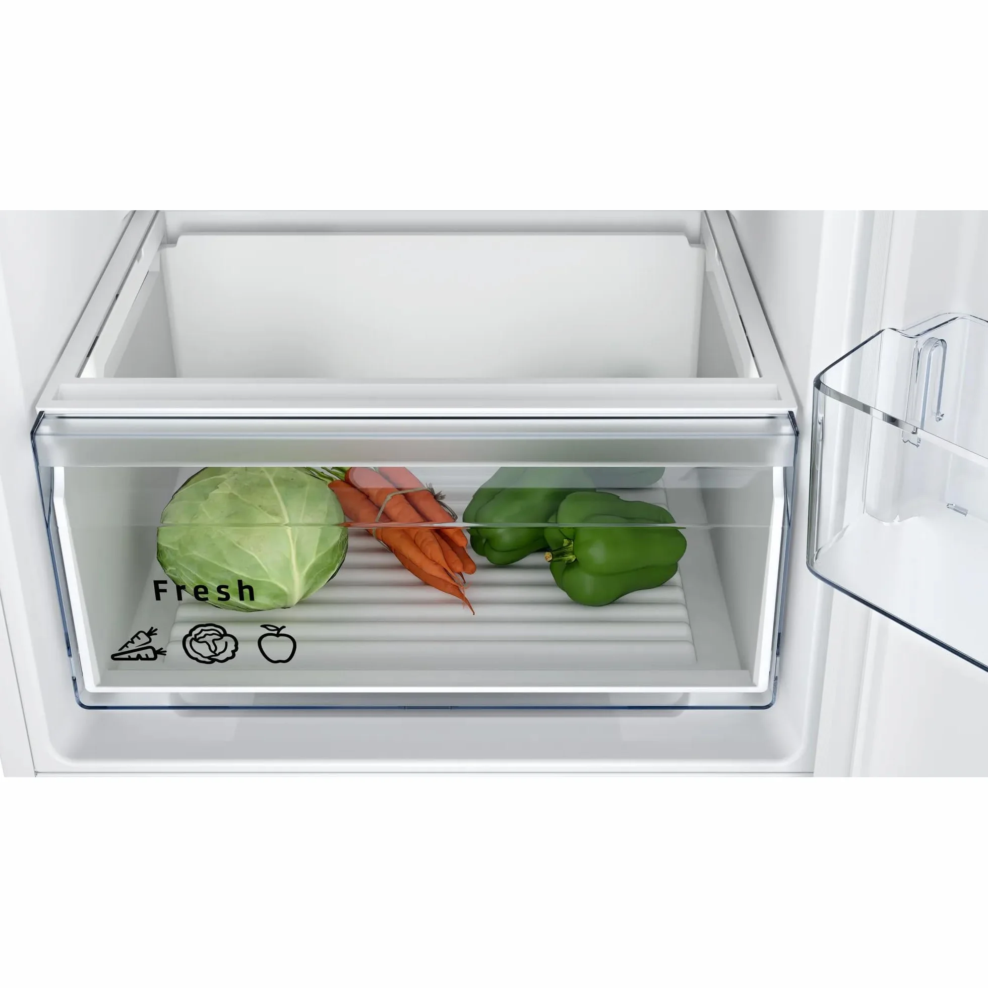 Balay - Frigorífico Combi Integrable, Puerta Deslizante, NoFrost, Cajón Fresh, 260 litros, 3KIE712F