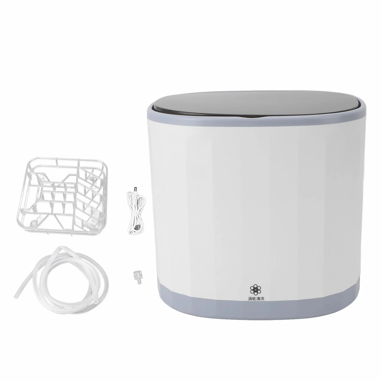 Lavavajillas de Encimera Portátil con Ciclo de Limpieza Dual de 15 Minutos y Limpieza 360° USB Compacto