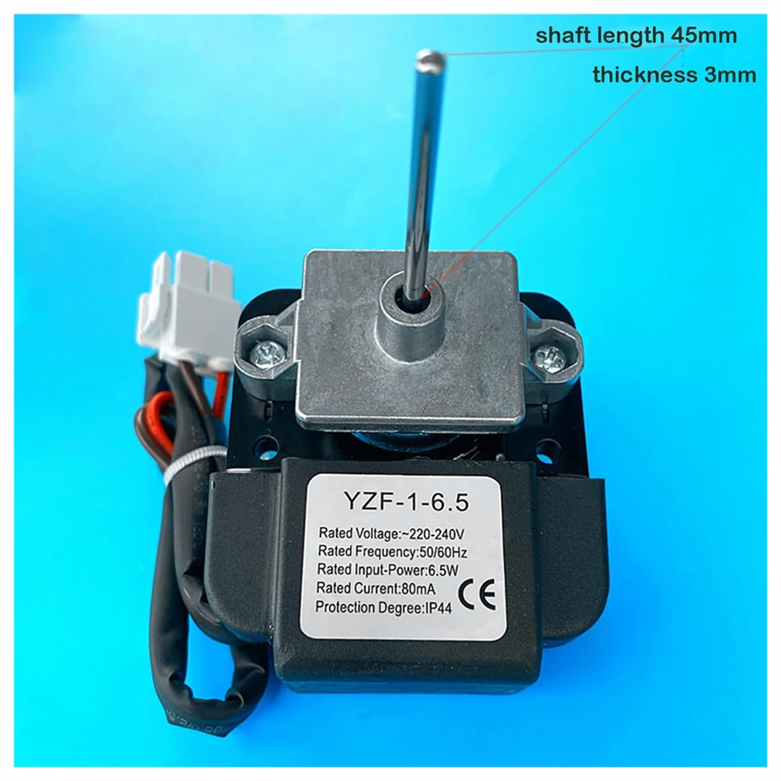Motor de Ventilador de refrigerador AC220-240V Universal, YZF-1-6.5 for refrigerador, congelador, Vitrina, Motor de Poste sombreado de Repuesto