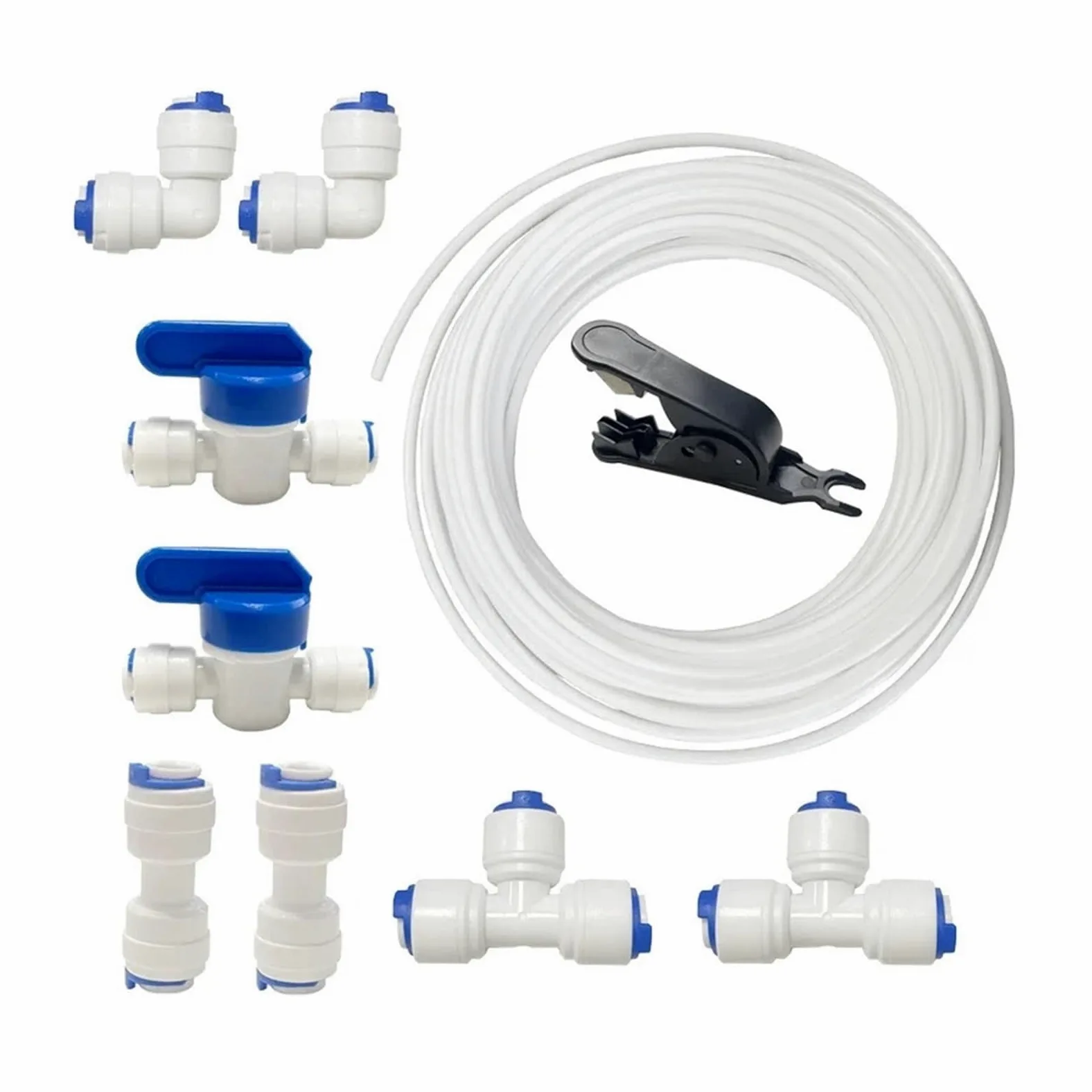 Kit De Manguera Cierre del Filtro Refrigerador | Manguera de suministro de agua de 10-20M con válvula de cierre en línea for filtro de agua(50pcs valve ball)